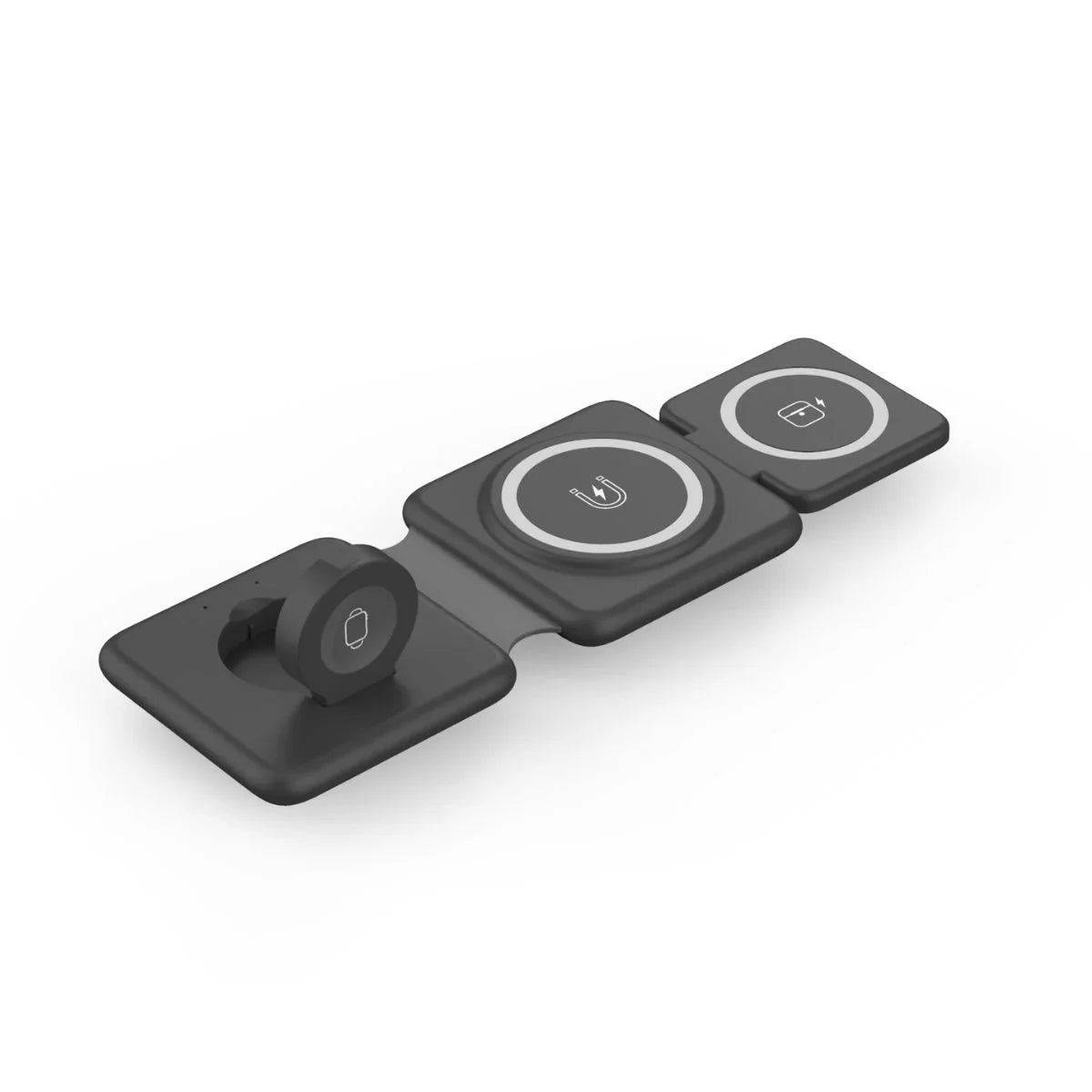 ⚡ Folding 3-in-1 Magnetic Suction Wireless Charger – Fast, Smart & Portable - CrazyCosmos